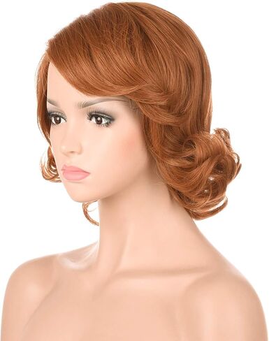 شعر مستعار قصير ساحر ريترو للنساء من مورفالي لزنجبيل غرانت تأثيري لحفلات الهالوين in Kuwait