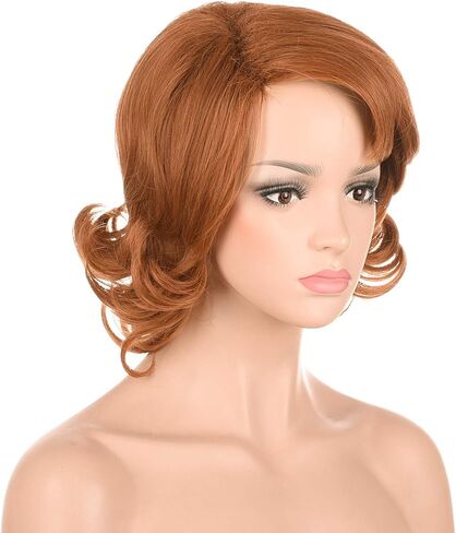 شعر مستعار قصير ساحر ريترو للنساء من مورفالي لزنجبيل غرانت تأثيري لحفلات الهالوين in Kuwait