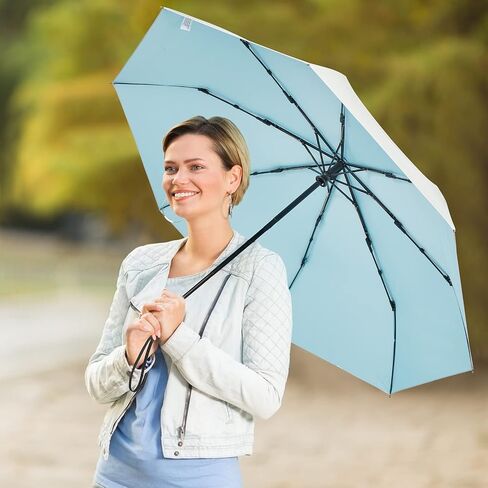 مظلة Prospo UPF 50+ للحماية من الشمس من الأشعة فوق البنفسجية، مظلة سفر كبيرة الحجم قابلة للطي مقاس 46 بوصة، مظلة مطر أوتوماتيكية مفتوحة ومغلقة للنساء والرجال in Kuwait