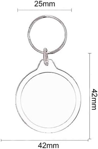 BetterJonny 20Pcs Acrylic picture Keychain Blanks Photo Keychain Clear in Photo Keychain Acrylic Picture Frame Keyrings in Saudi Arabia