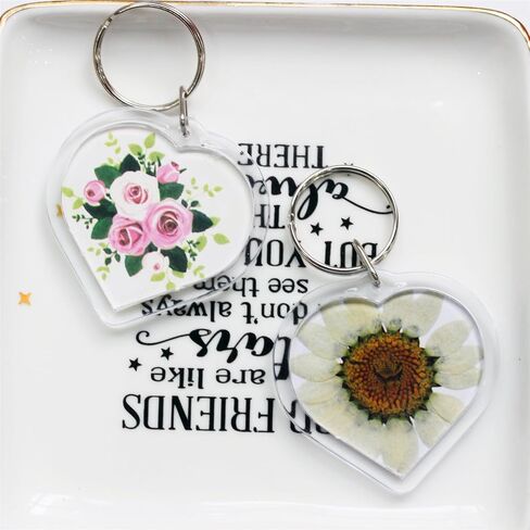 BetterJonny 20Pcs Acrylic picture Keychain Blanks Photo Keychain Clear in Photo Keychain Acrylic Picture Frame Keyrings in Saudi Arabia