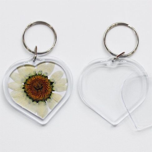 BetterJonny 20Pcs Acrylic picture Keychain Blanks Photo Keychain Clear in Photo Keychain Acrylic Picture Frame Keyrings in Saudi Arabia