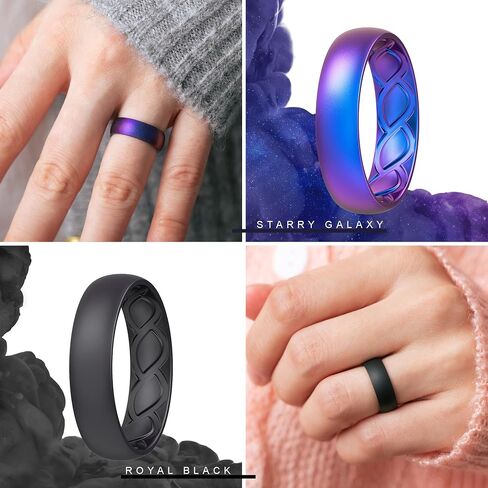 Saco Band Silicone Ring for Women - 6mm Width 1.8mm Thick in Kuwait