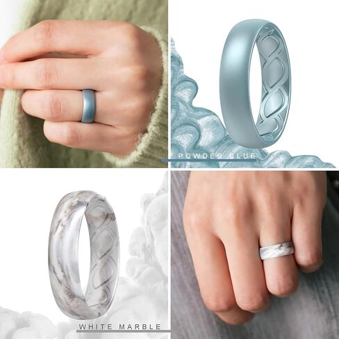 Saco Band Silicone Ring for Women - 6mm Width 1.8mm Thick in Kuwait
