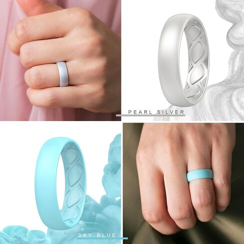 Saco Band Silicone Ring for Women - 6mm Width 1.8mm Thick in Kuwait