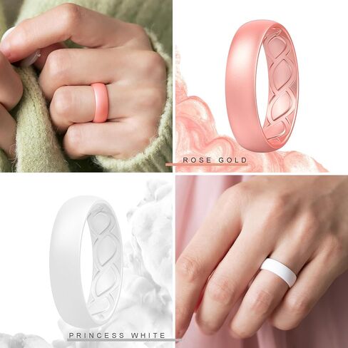 Saco Band Silicone Ring for Women - 6mm Width 1.8mm Thick in Saudi Arabia
