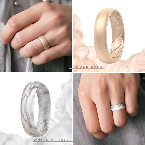 Saco Band Silicone Ring for Women - 6mm Width 1.8mm Thick in Saudi Arabia