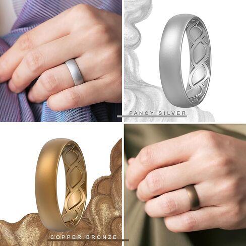 Saco Band Silicone Ring for Women - 6mm Width 1.8mm Thick in Saudi Arabia
