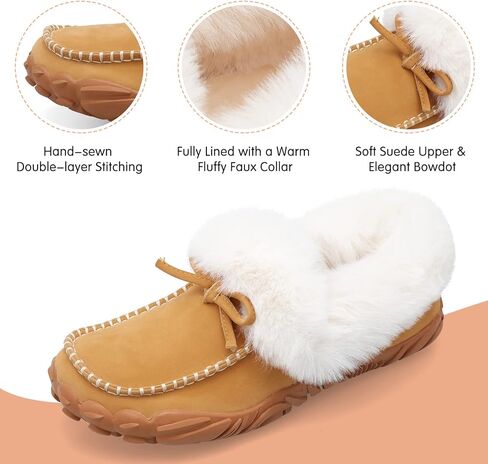 إمرأة حذاء بدون كعب الثلوج أحذية الشتاء الدافئة حذاء من الجلد للنساء في الهواء الطلق الفراء اصطف الأحذية النسائية النعال in Kuwait