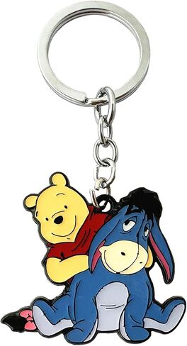 سلسلة مفاتيح Twin Six Cartoon Winni Pooh Eeyor، سلسلة مفاتيح من سبائك الزنك هدايا للنساء والرجال والفتيات والفتيان in Kuwait