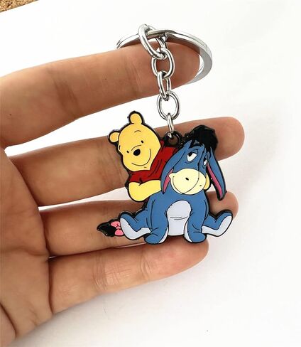 سلسلة مفاتيح Twin Six Cartoon Winni Pooh Eeyor، سلسلة مفاتيح من سبائك الزنك هدايا للنساء والرجال والفتيات والفتيان in Kuwait