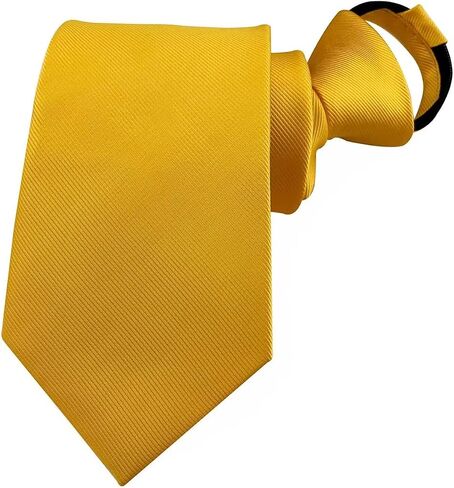 Secdtie Men's Boys Skinny Pretied Solid Color Zipper Ties Easier Wedding Groom Neckties in Kuwait