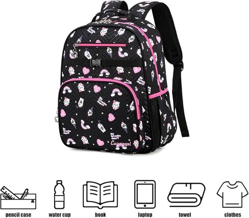 حقيبة ظهر Cusangel للأطفال الصغار للفتيات، حقائب ظهر لطيفة متعددة الأقسام للفتيات، حقيبة ظهر خفيفة الوزن ومتينة للفتيات in Kuwait
