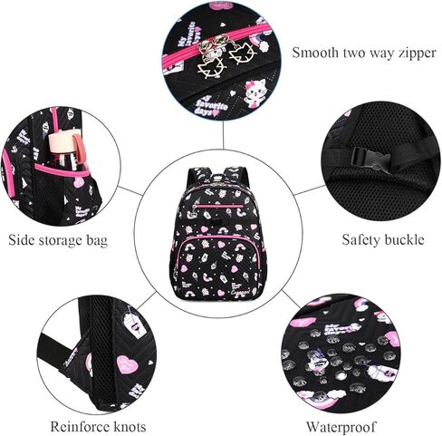 حقيبة ظهر Cusangel للأطفال الصغار للفتيات، حقائب ظهر لطيفة متعددة الأقسام للفتيات، حقيبة ظهر خفيفة الوزن ومتينة للفتيات in Kuwait