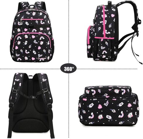 حقيبة ظهر Cusangel للأطفال الصغار للفتيات، حقائب ظهر لطيفة متعددة الأقسام للفتيات، حقيبة ظهر خفيفة الوزن ومتينة للفتيات in Kuwait