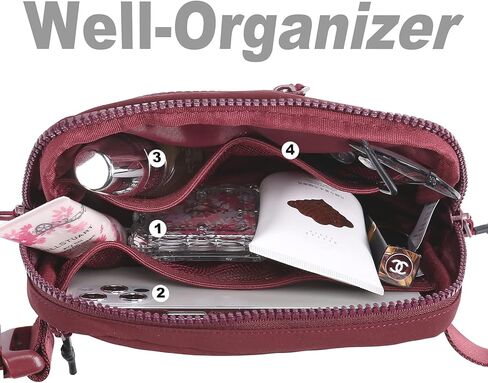 2-Way Zipper Fanny Pack for Women Men Mini Belt Bag Small Waist Bag Pouch Traveling Outdoor Hiking Running Casual Adjustable (0-Black) in Kuwait