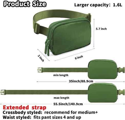 Belt Bag for Women Men, Waterproof Fanny Packs Crossbody Bags for Women with Adjustable Strap Fashion Waist Packs Mini Everywhere Belt Bag for Running Travel Sports in Saudi Arabia
