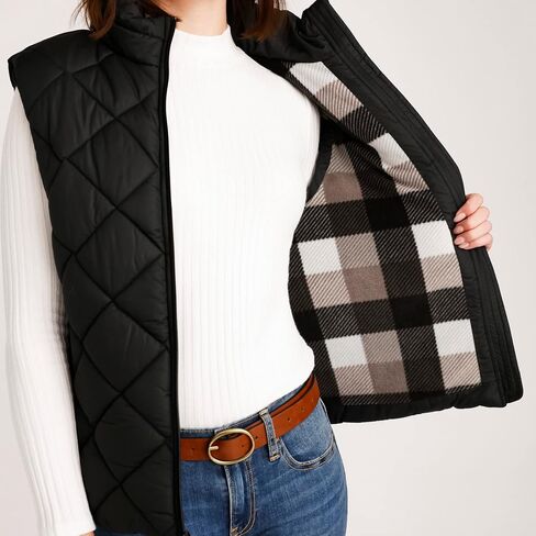 Vera Bradley Women's Zip Up Puffer Vest with Pockets (Extended Size Range) in Saudi Arabia