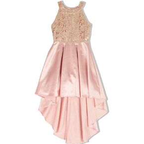 Speechless Girls' Circle Neck Party Dress with High-Low Hemline