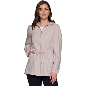 Avalanche Women's Rain Coat Soft Shell Hooded Trench Coat Jacket With Pockets