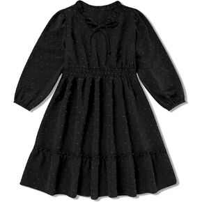 فساتين للفتيات فستان خريفي بأكمام طويلة بلون موحد للفتيات الصغيرات in Kuwait