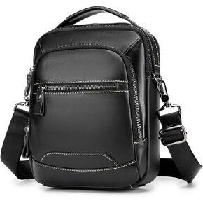BAIGIO Men's Genuine Leather Shoulder Bag Messenger Briefcase CrossBody Handbag Satchel Travel bag Sling Casual Day Pack in Kuwait