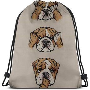 HIFUN English Bulldog Unisex Home Gym Sack Bag Travel Drawstring Backpack Bag in Kuwait