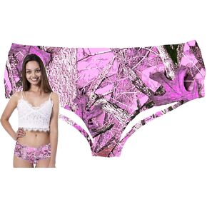 Southern Sisters Hunting Pink Camo Boy Short Panties Underwear For Women