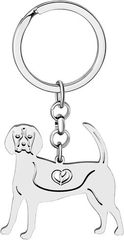 NEWEI Stainless Steel Dog Keyring Cute Pet Dog Keychain for Women Girls Dog Lovers Purse Car Keys Charms in Saudi Arabia