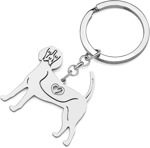 NEWEI Stainless Steel Dog Keyring Cute Pet Dog Keychain for Women Girls Dog Lovers Purse Car Keys Charms in Saudi Arabia