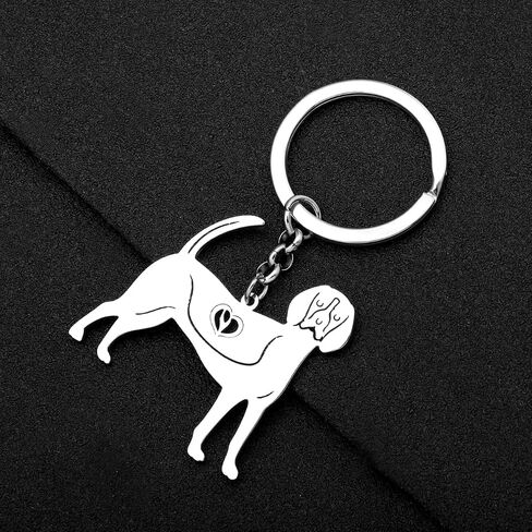 NEWEI Stainless Steel Dog Keyring Cute Pet Dog Keychain for Women Girls Dog Lovers Purse Car Keys Charms in Saudi Arabia