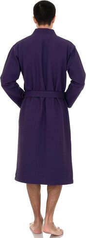 TowelSelections Men's Waffle Bathrobe 100% Cotton Soft Spa Kimono Bath Robe in Saudi Arabia