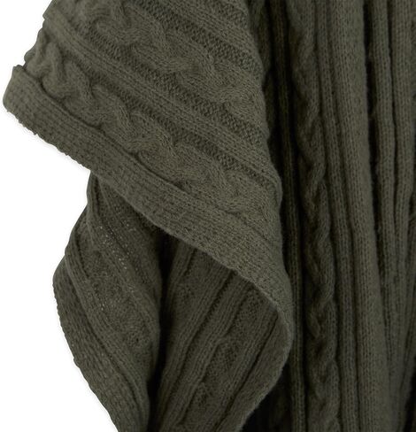 Hadley Wren womens Kenna Cable Knit Open Front Poncho Wrap in Saudi Arabia