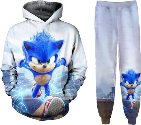 Suphiongs Kids Hoodies Boys Girls Cartoon Game Hoodies 3D Printed Sweatshirt Set 2-Large in Kuwait