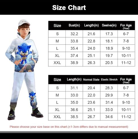 Suphiongs Kids Hoodies Boys Girls Cartoon Game Hoodies 3D Printed Sweatshirt Set 2-Large in Kuwait