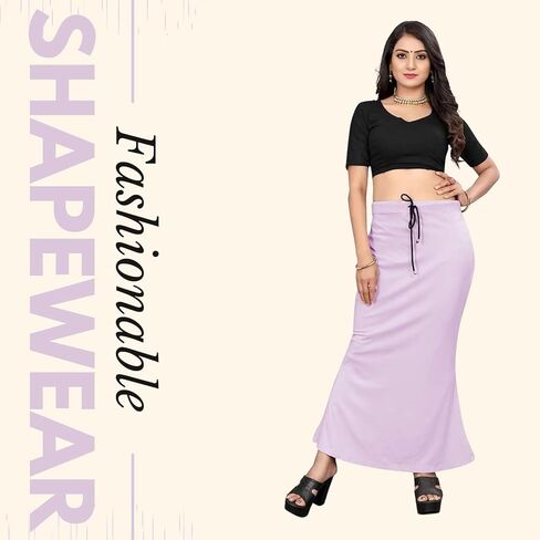 Smizzy Lycra Adjustable Indian Saree Shapewear for Women Petticoat Smooth Curve Peticote Innerwear for Ladies,Lavender (XL) in Kuwait