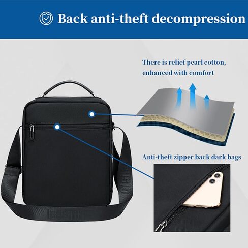 BEOBOQ حقيبة رسول حقائب الكتف رجل المحافظ والحقائب الكبيرة للرجال والنساء حبال Crossbody مقاومة للماء in Saudi Arabia