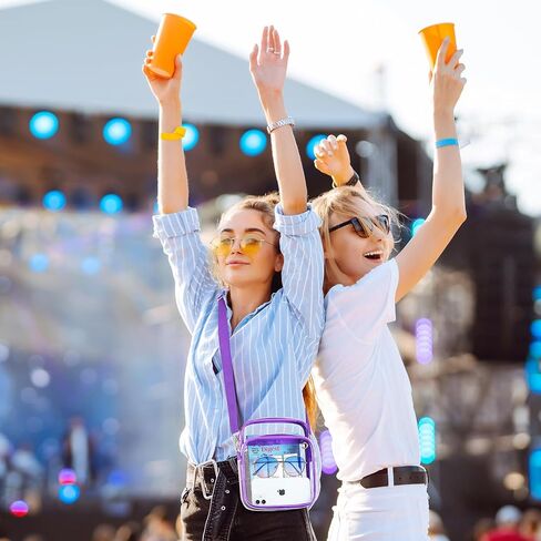 Mossio Clear Crossbody Bag Stadium Approved for Women Men, Transparent Messenger Bag for Work Travel Concert Sport Event in Kuwait