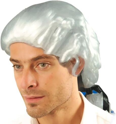 Dress Up America Colonial Wig for Adults - White Judge Wig - Historical George Washington Wig for Adults in Saudi Arabia
