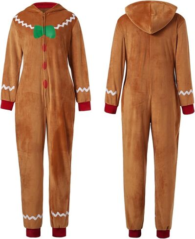 ملابس نوم نسائية من Balaflyie قطعة واحدة من Onsies ملابس نوم قبيحة للكريسماس مع قلنسوة بذلة رومبير وملابس نوم in Kuwait