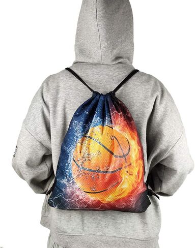 YISHOW Astronaut Spaceship Moon Palnet Unisex Drawstring Backpack Bag Sport Gym Travel Sackpack in Kuwait