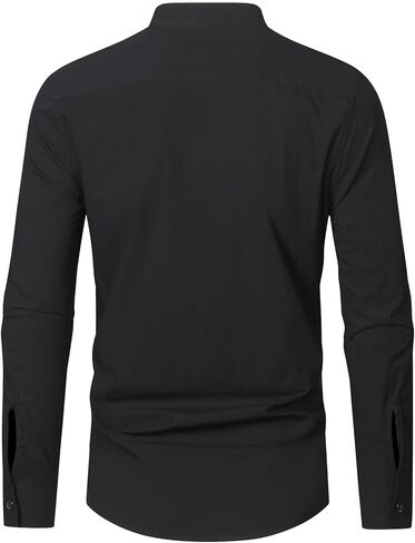 RPOVIG Men's Linen Shirts Long Sleeve Button Down Beach Shirt Henley Casual T Shirt Summer Clothes Soft Lightweight in Saudi Arabia