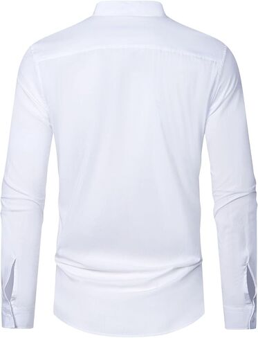 RPOVIG Men's Linen Shirts Long Sleeve Button Down Beach Shirt Henley Casual T Shirt Summer Clothes Soft Lightweight in Saudi Arabia