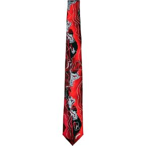 Jerry Garcia JG-10272 Feeding In The Light Mens Necktie Ties, Red Gray Black, One size in Saudi Arabia