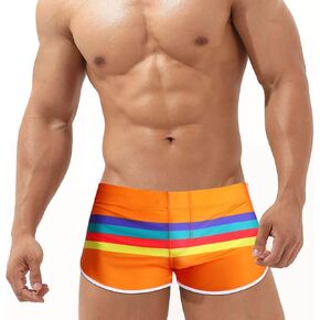 UXH Men's Swimming Trunks Swimwear Swummer Strips Beach Short Pants