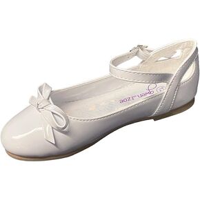 أحذية مسطحة للفتيات من Gwen & Zoe لحفلات الزفاف، والكريسماس، والمناولة الأولى، وعيد الفصح، وفتاة الزهرة - أحذية مسطحة للفتيات الكبيرة والصغيرة، والأطفال الصغار، أحذية باليه مسطحة مع حزام in Kuwait