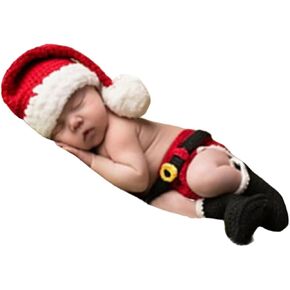 كوبرلوس طفل حديث الولادة صور الدعائم عيد الميلاد الولد فتاة التقاط صور الملابس الكروشيه قبعة قبعة السراويل التمديد فوتوغرافي الدعائم in Kuwait