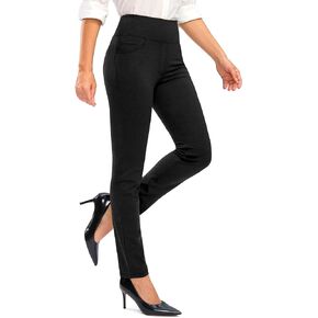 Rammus Womens High Waist Dress Pants with Pockets Business Casual Work Pants for Women Stretchy Skinny Slacks for Office
