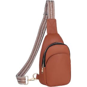YQC Small Sling Bag for Women -Stylish Vegan Leather Fanny Pack Crossbody bags -Guitar Strap Women's Chest Bag for Travel in Saudi Arabia