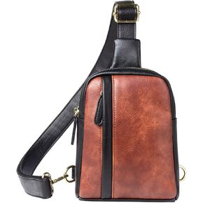 Womens Sling Bag Crossbody Fanny Pack Purse Leather Casual Fashion Travel Daypack Sport Chest Satchel for Women